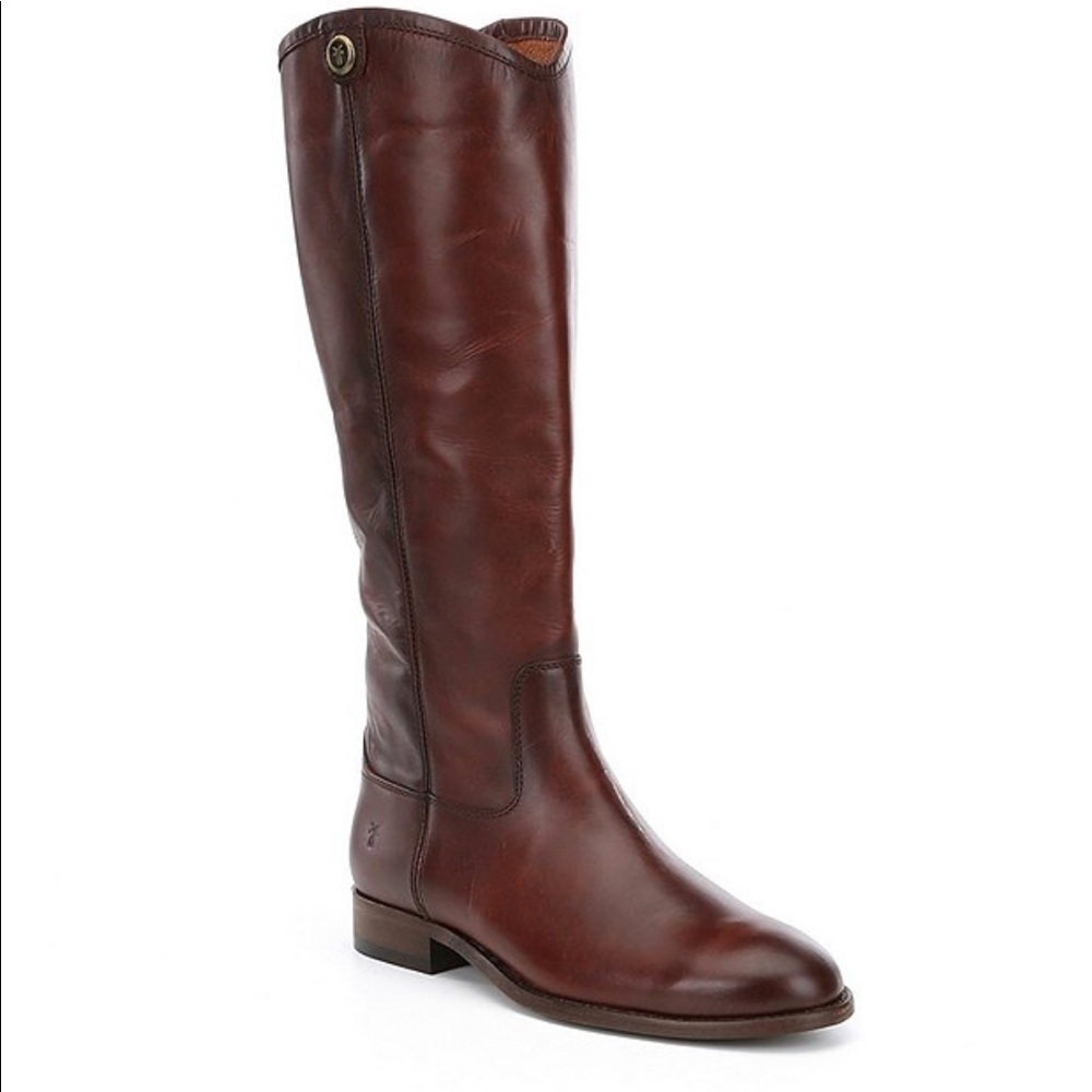 Frye 2 Button Melissa Boots - Wine/Redwood